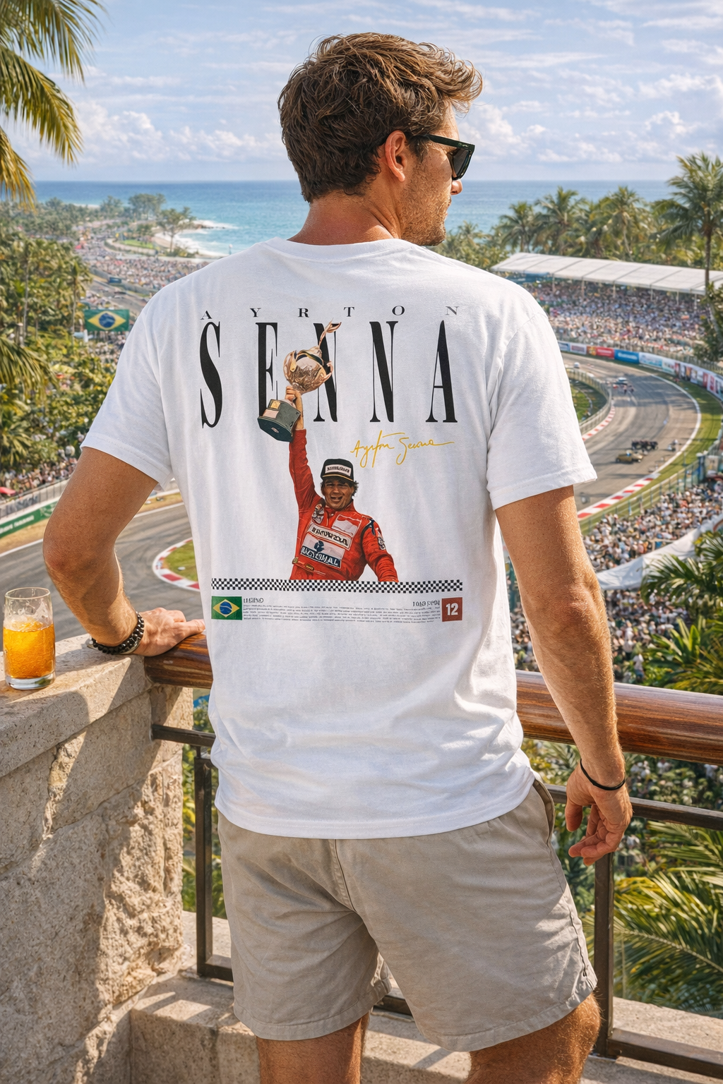 Ayrton Senna Vintage Tribute Tee